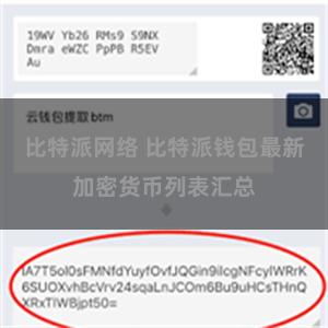 比特派网络 比特派钱包最新加密货币列表汇总